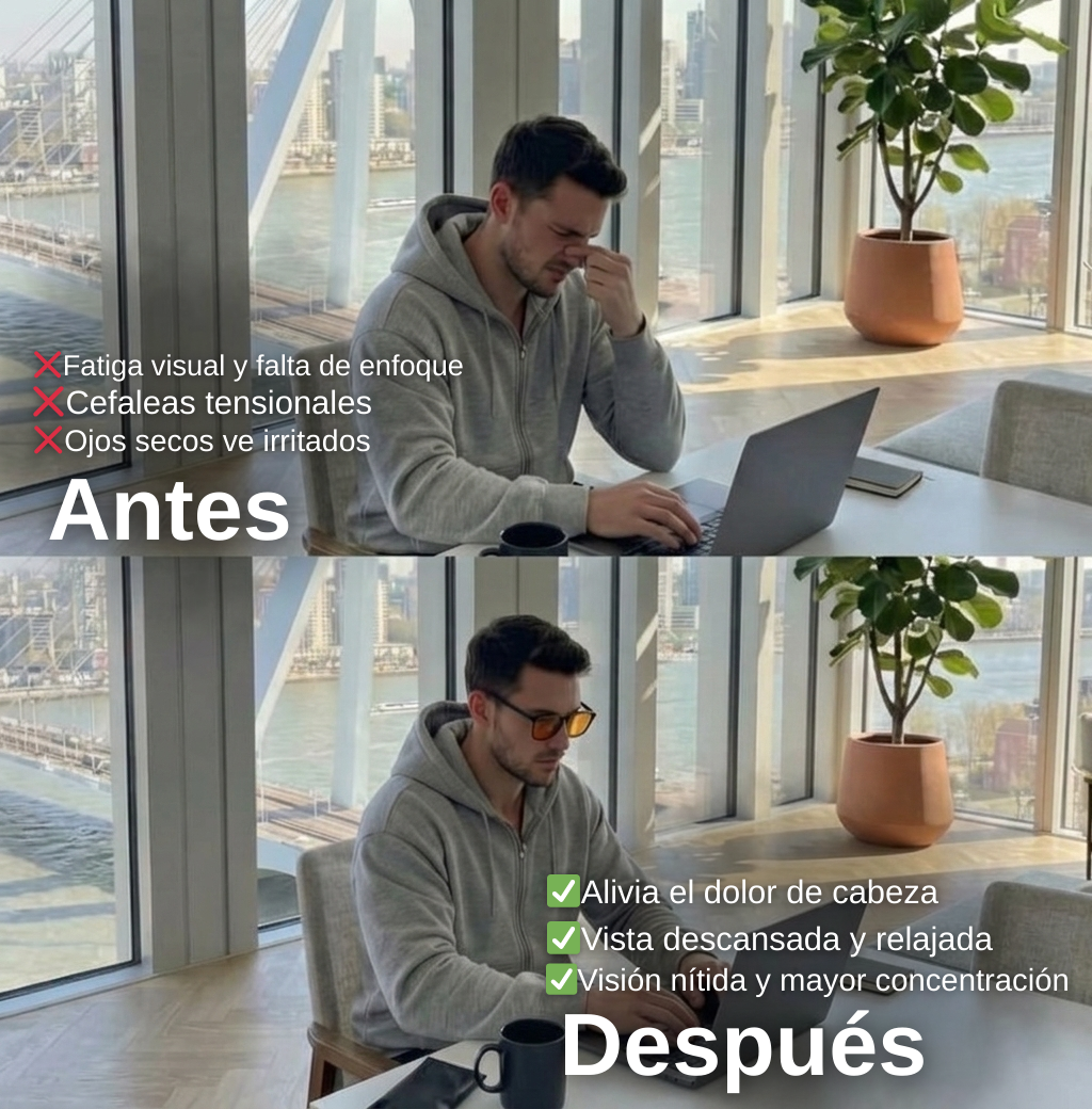 Velara Gafas Unisex Lentes Rojos Anti-Luz Azul