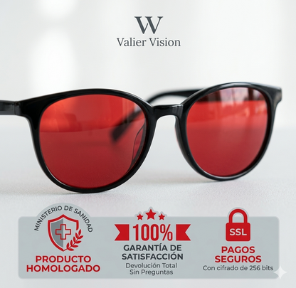 Velara Gafas Unisex Lentes Rojos Anti-Luz Azul