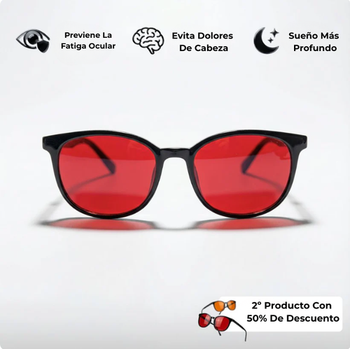 Velara Gafas Unisex Lentes Rojos Anti-Luz Azul